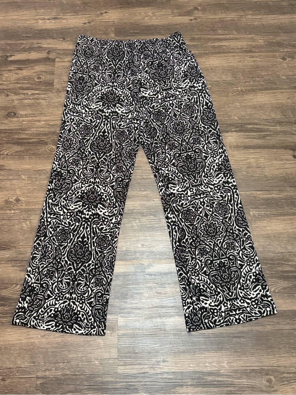 Laura Ashley Black and White Wide Leg Pants